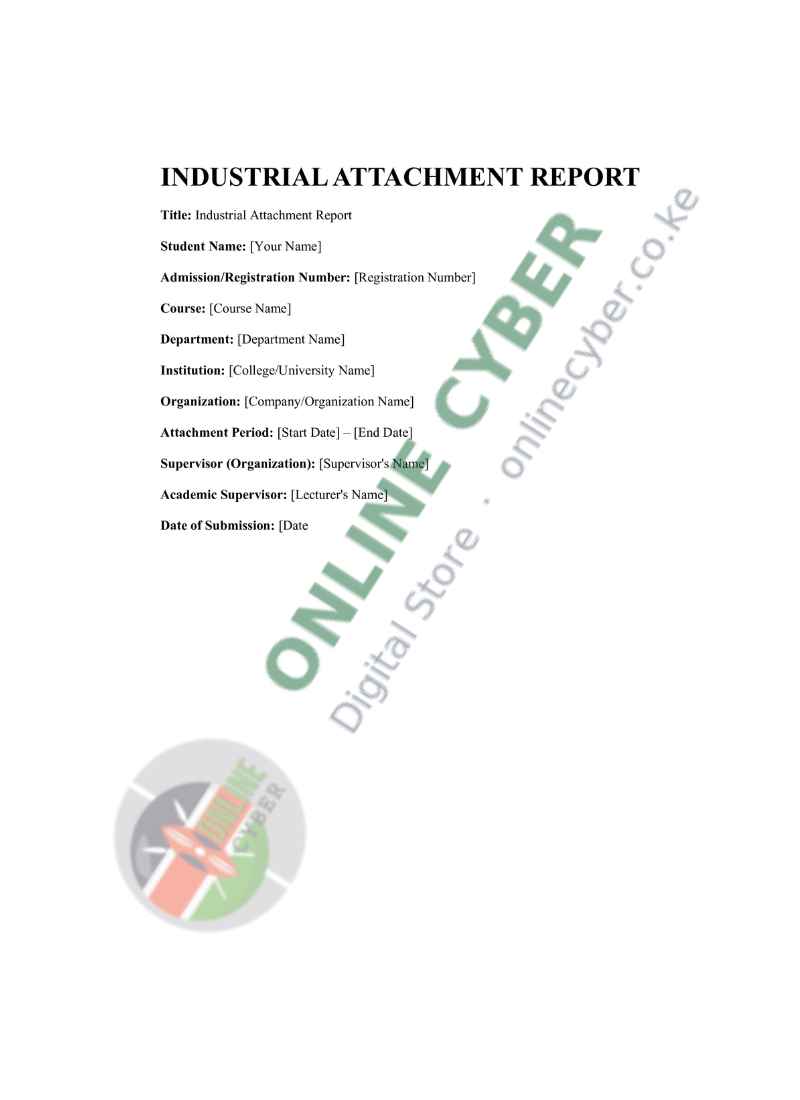 Preview of Industrial Attachment Report