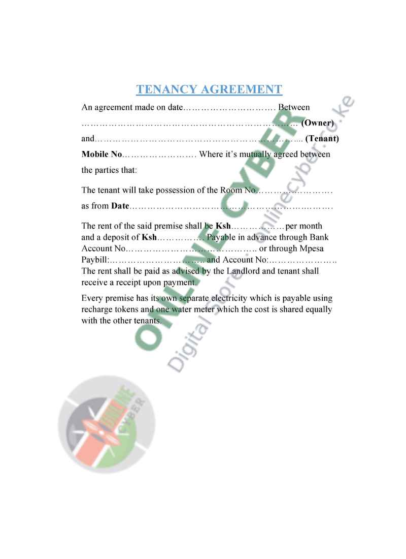 Preview of Lease / Rental Agreement