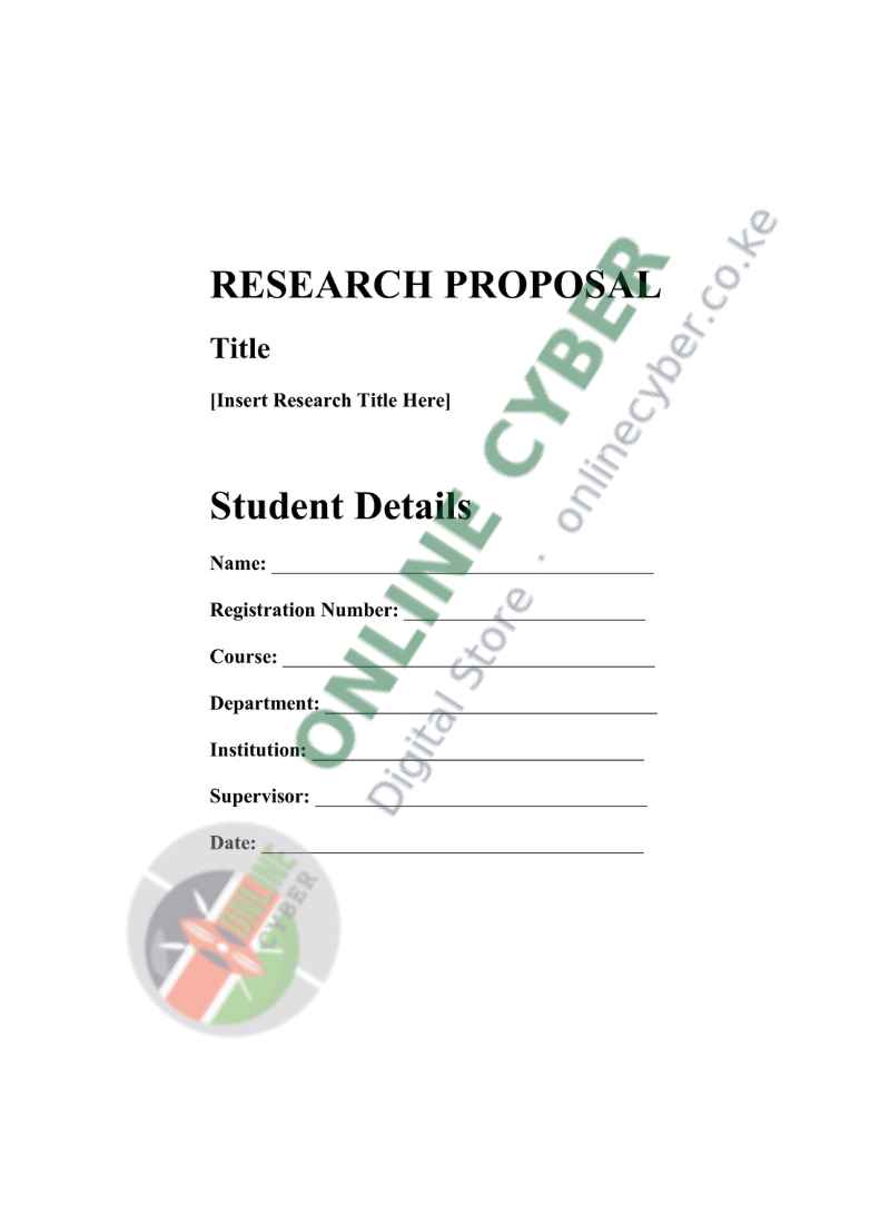 Preview of Research Proposal Template