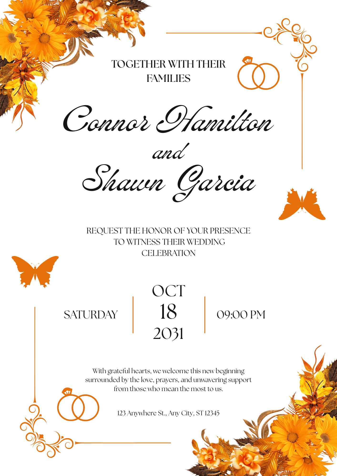 Floral Wedding Invitation